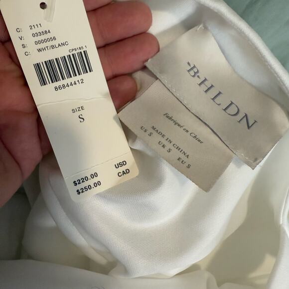 BHLDN Blake Square-Neck Stretch Crepe Maxi Dress, S, White - Picture 5 of 6